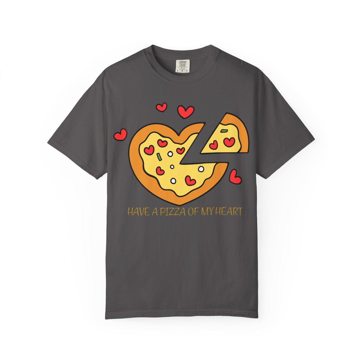 Cute Pizza Heart T-shirt, Valentine's Day Gift, Funny Graphic Tee, Unisex Casual Wear, Foodie Apparel, Gift for Pizza Lovers