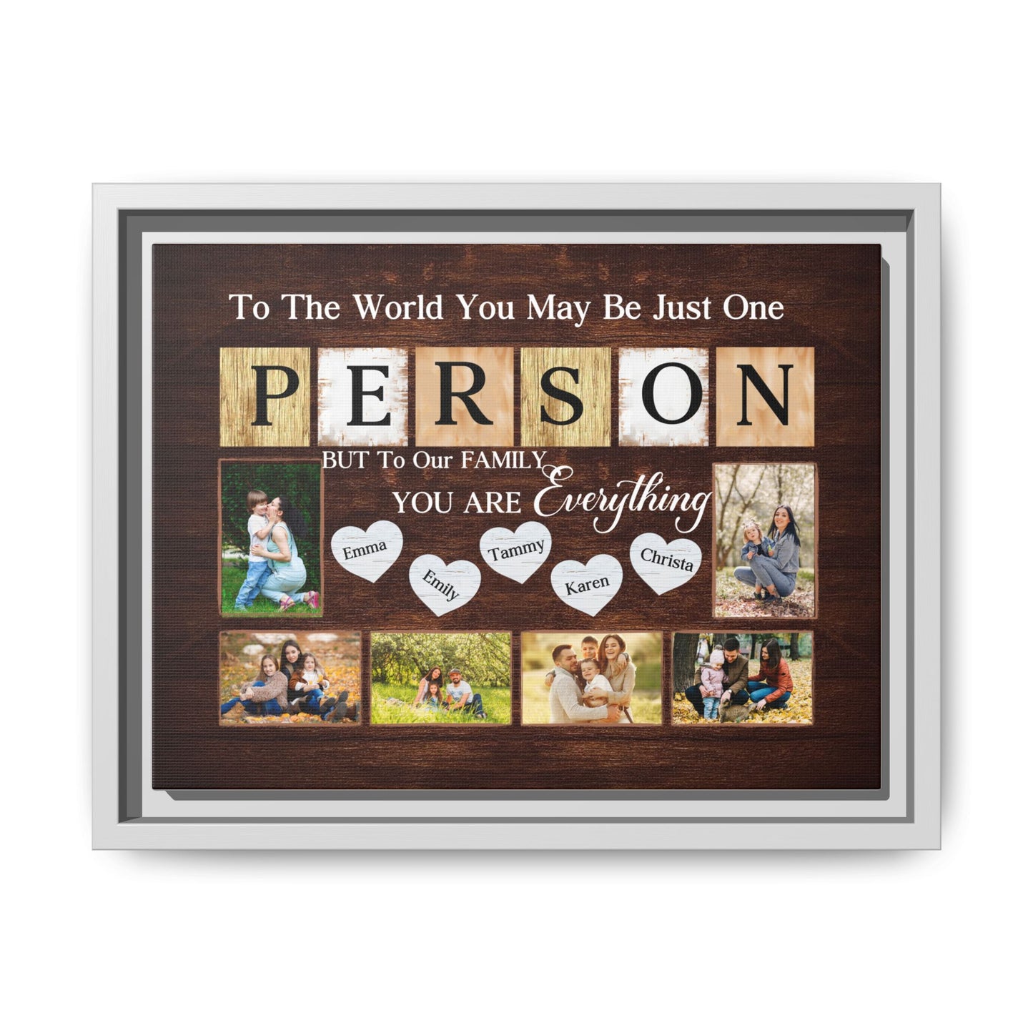 Personalized Family Canvas Art, Framed Wall Decor,