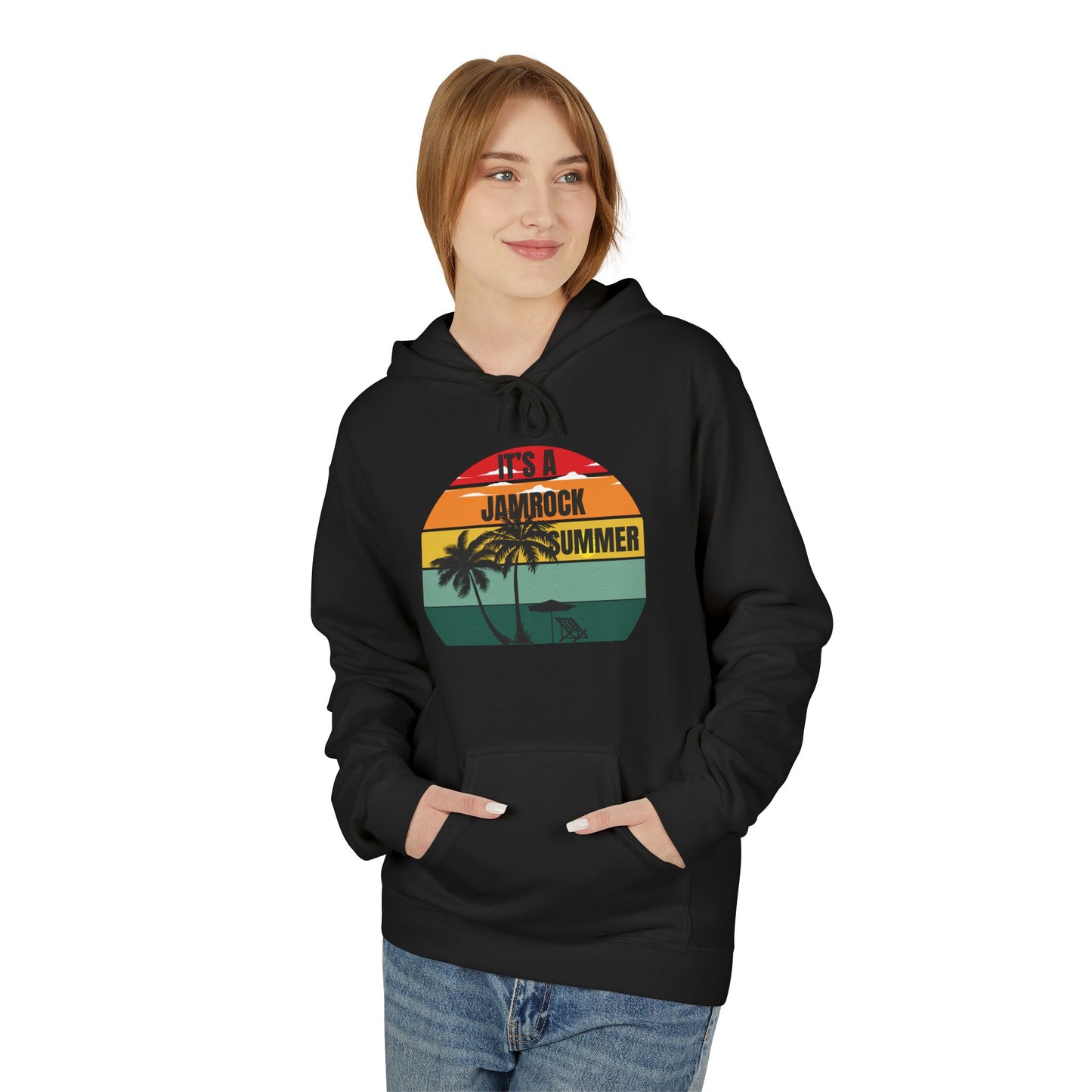 Retro Summer Vibes Hoodie, Travel Essentials, Unisex Casual Wear, Gifts for Her, Gifts for Him, Jamrock Summer Hoodie