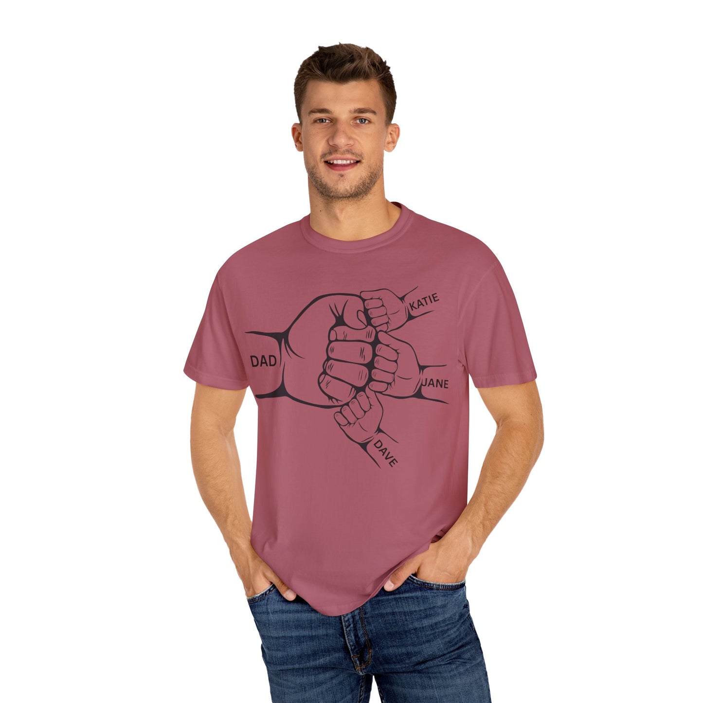 Father's Day Family Shirt, Personalized Dad Tee, Gift for Dad, Unisex Dad T-Shirt, Custom Family Names Shirt