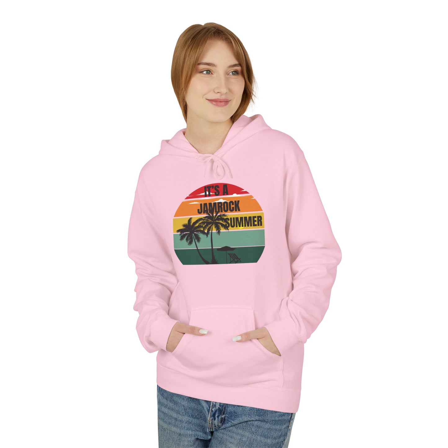 Retro Summer Vibes Hoodie, Travel Essentials, Unisex Casual Wear, Gifts for Her, Gifts for Him, Jamrock Summer Hoodie