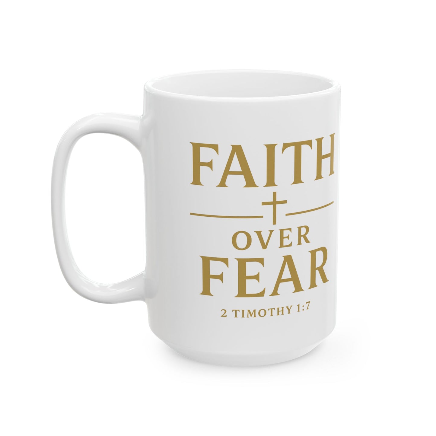 Elegant Gold Quote Ceramic Mug - Perfect Gift for Coffee Lovers, Inspirational Mug, 11oz, 15oz, Faith, Family