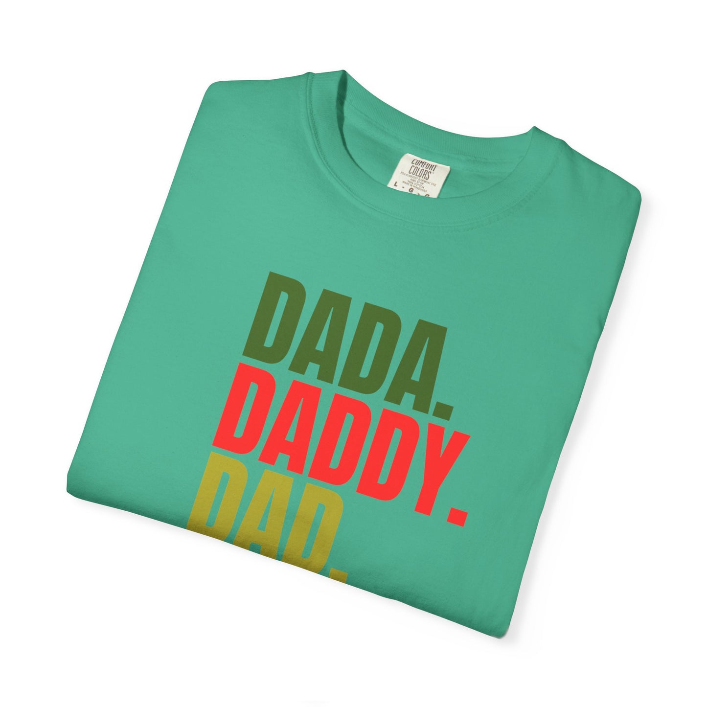 Funny Dad T-Shirt with Dada, Daddy, Dad, Bruh Text, Perfect for Father's Day, Dad Gifts, Men's Casual Wear, Gift for New Dads, Unisex Tee