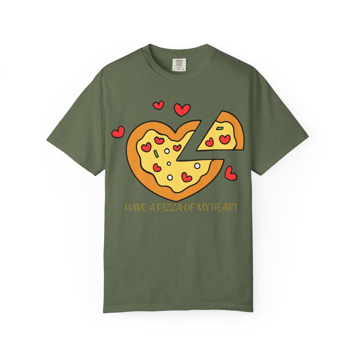 Cute Pizza Heart T-shirt, Valentine's Day Gift, Funny Graphic Tee, Unisex Casual Wear, Foodie Apparel, Gift for Pizza Lovers