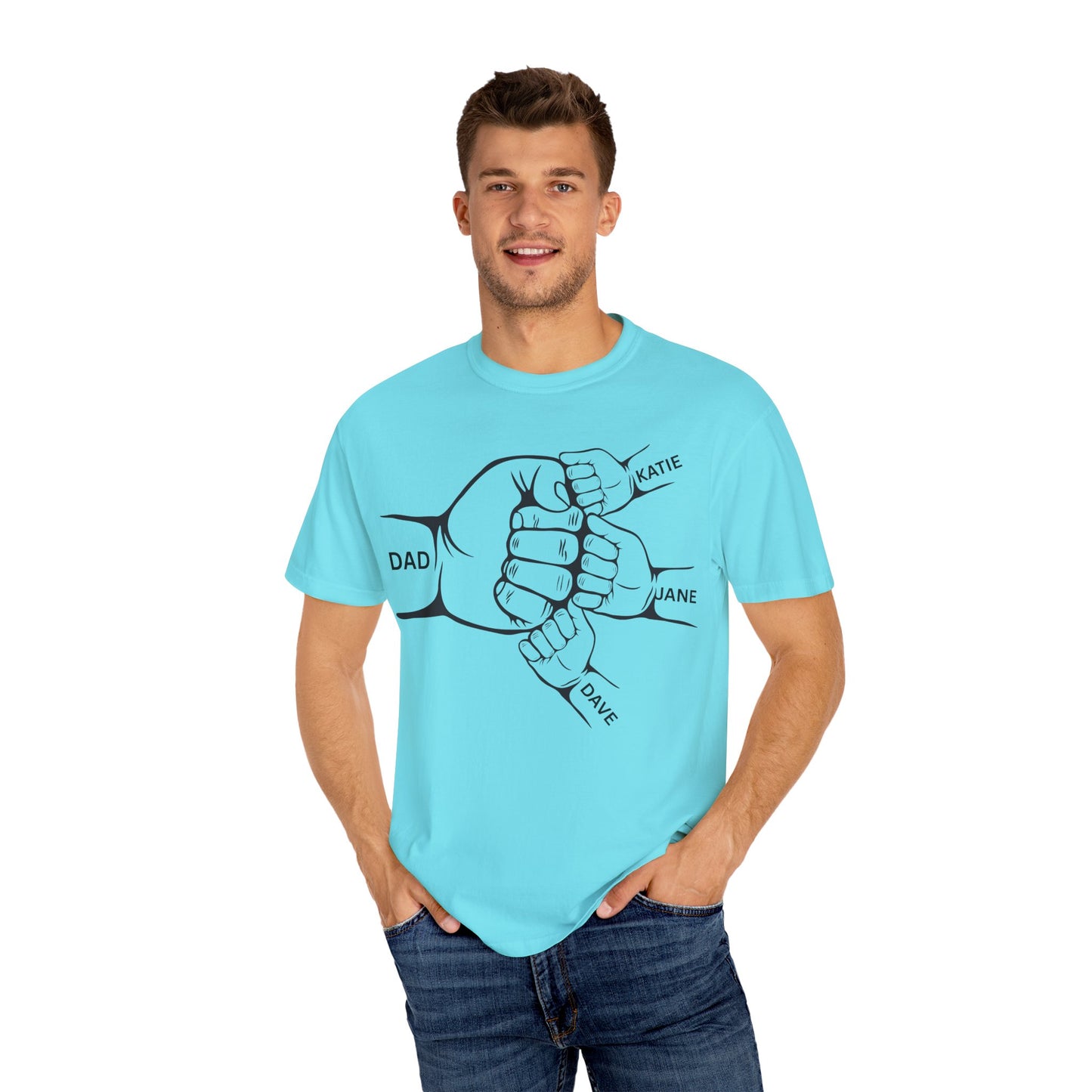 Father's Day Family Shirt, Personalized Dad Tee, Gift for Dad, Unisex Dad T-Shirt, Custom Family Names Shirt