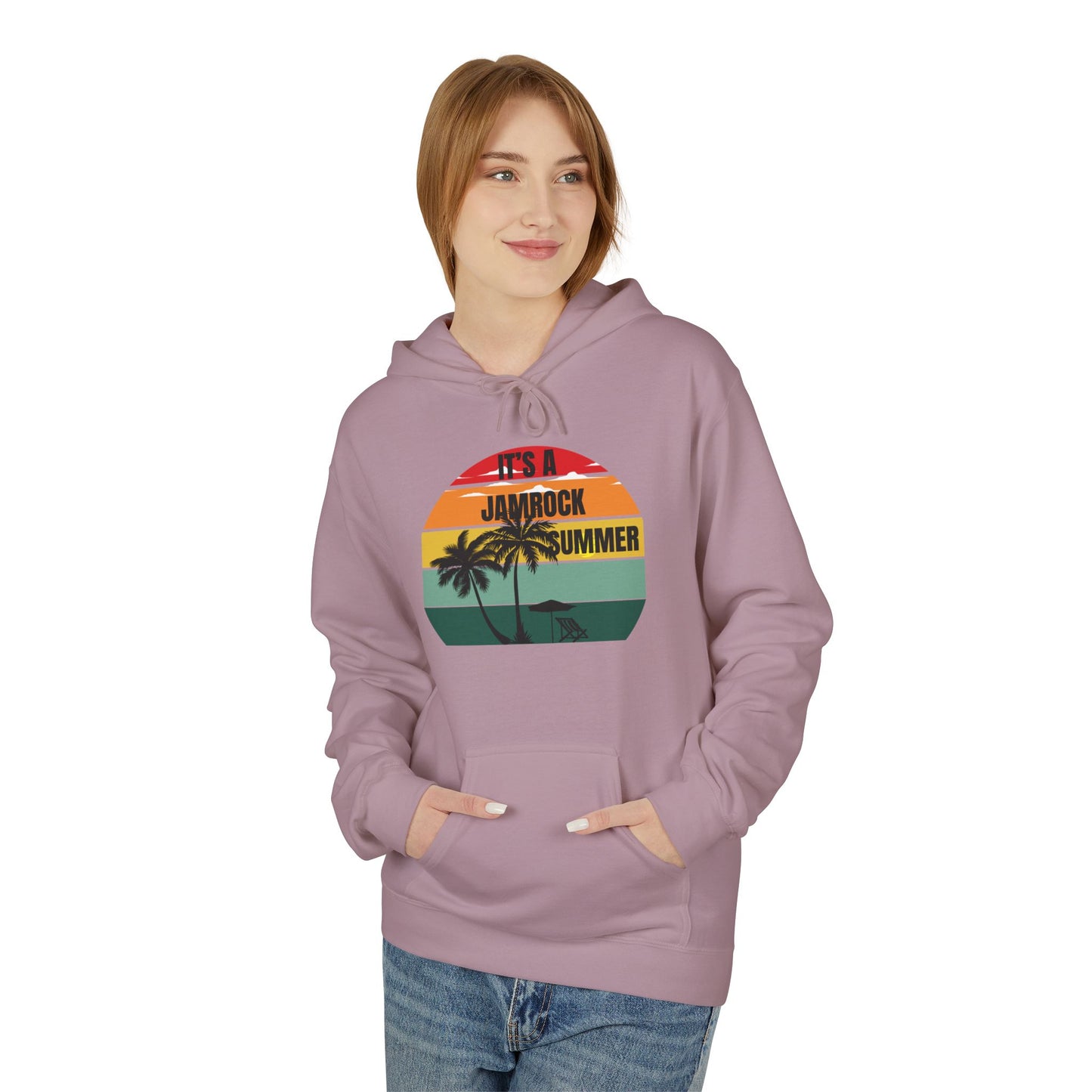 Retro Summer Vibes Hoodie, Travel Essentials, Unisex Casual Wear, Gifts for Her, Gifts for Him, Jamrock Summer Hoodie