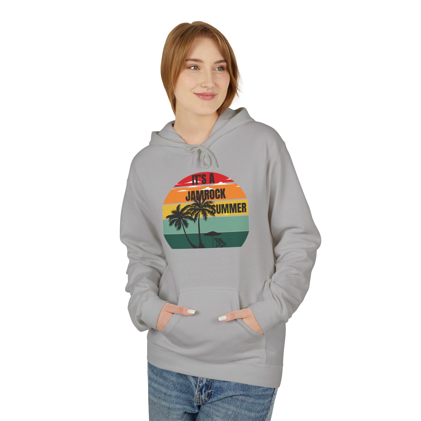 Retro Summer Vibes Hoodie, Travel Essentials, Unisex Casual Wear, Gifts for Her, Gifts for Him, Jamrock Summer Hoodie