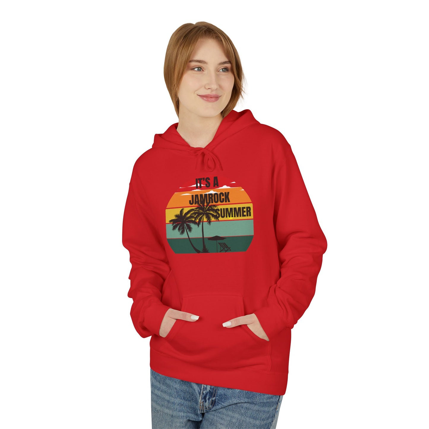 Retro Summer Vibes Hoodie, Travel Essentials, Unisex Casual Wear, Gifts for Her, Gifts for Him, Jamrock Summer Hoodie