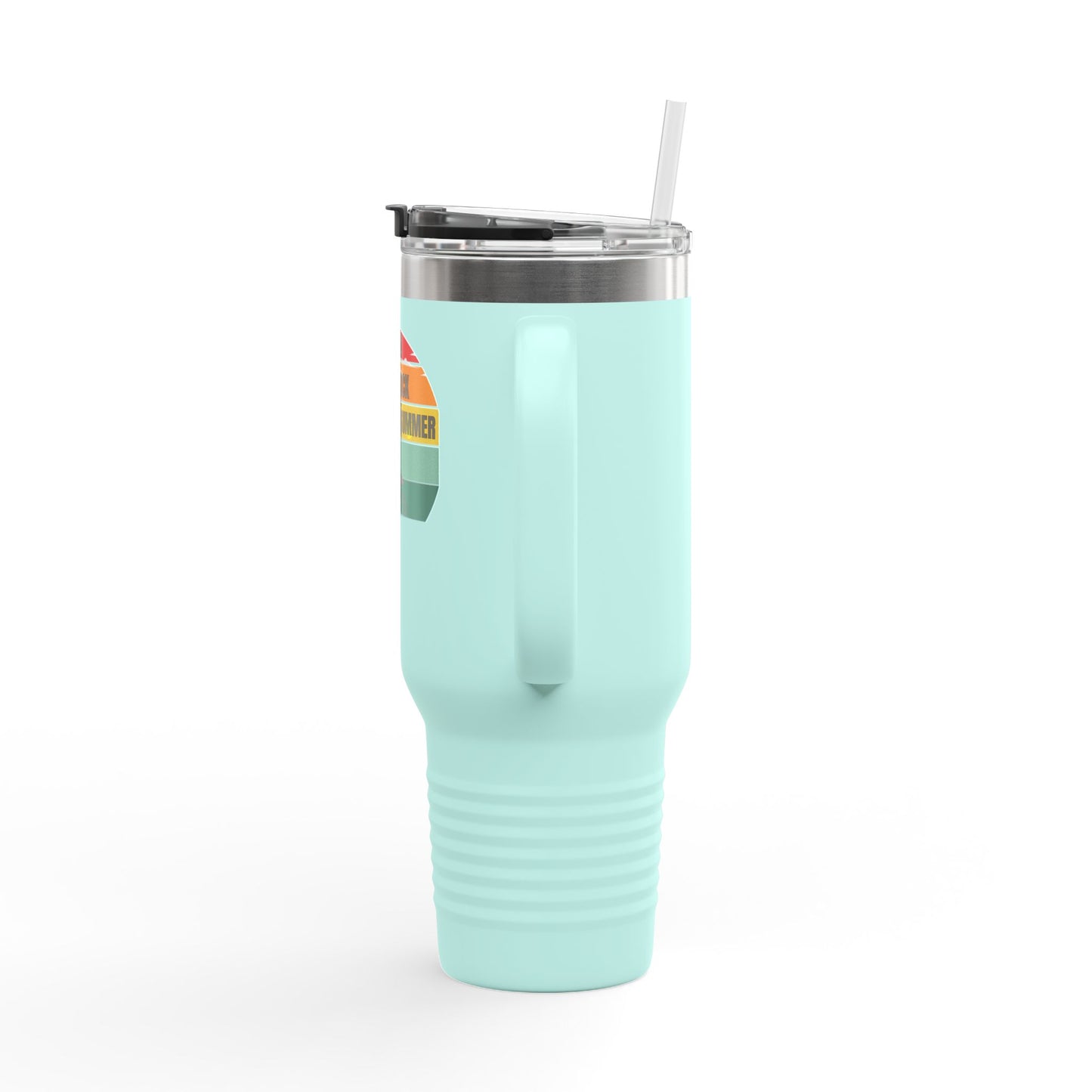 Bright Jamrock Summer Insulated Travel Mug | 40oz Sipper for Road Trips, Beach Days, Outdoors, Camping, Gift for Travelers