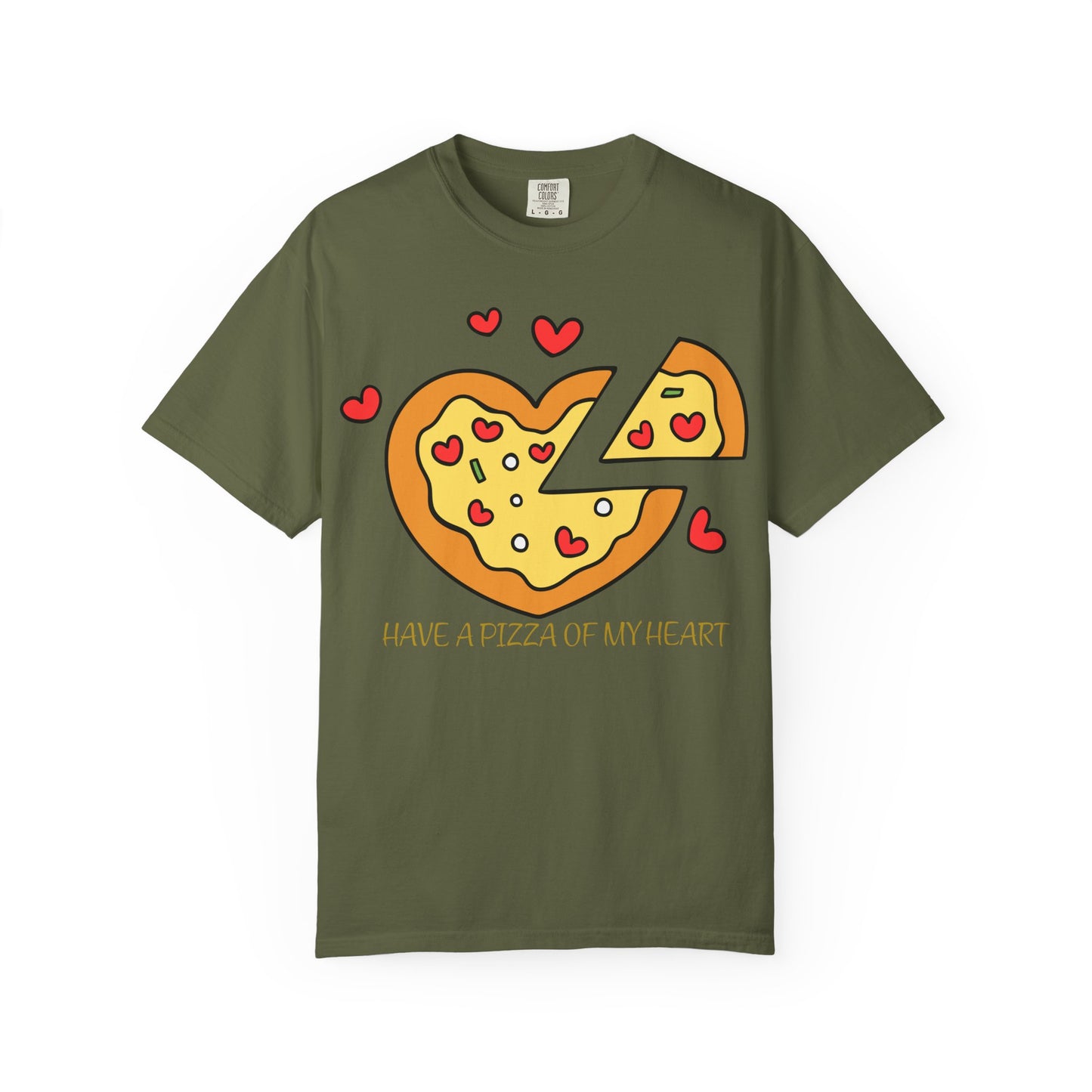 Cute Pizza Heart T-shirt, Valentine's Day Gift, Funny Graphic Tee, Unisex Casual Wear, Foodie Apparel, Gift for Pizza Lovers