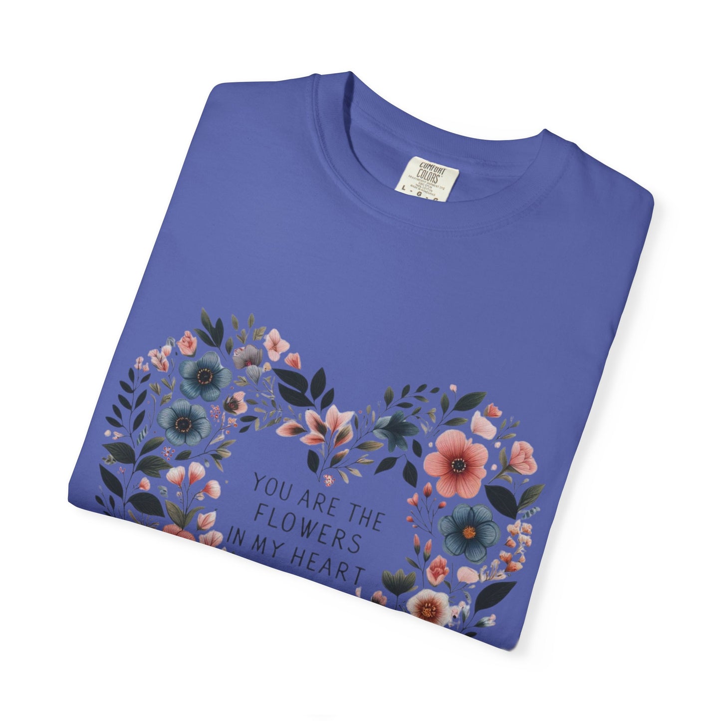 Floral Heart T-Shirt, Garden Shirt, Gift for Her, Mother's Day Tee, Casual Summer Apparel, Floral Graphic Top