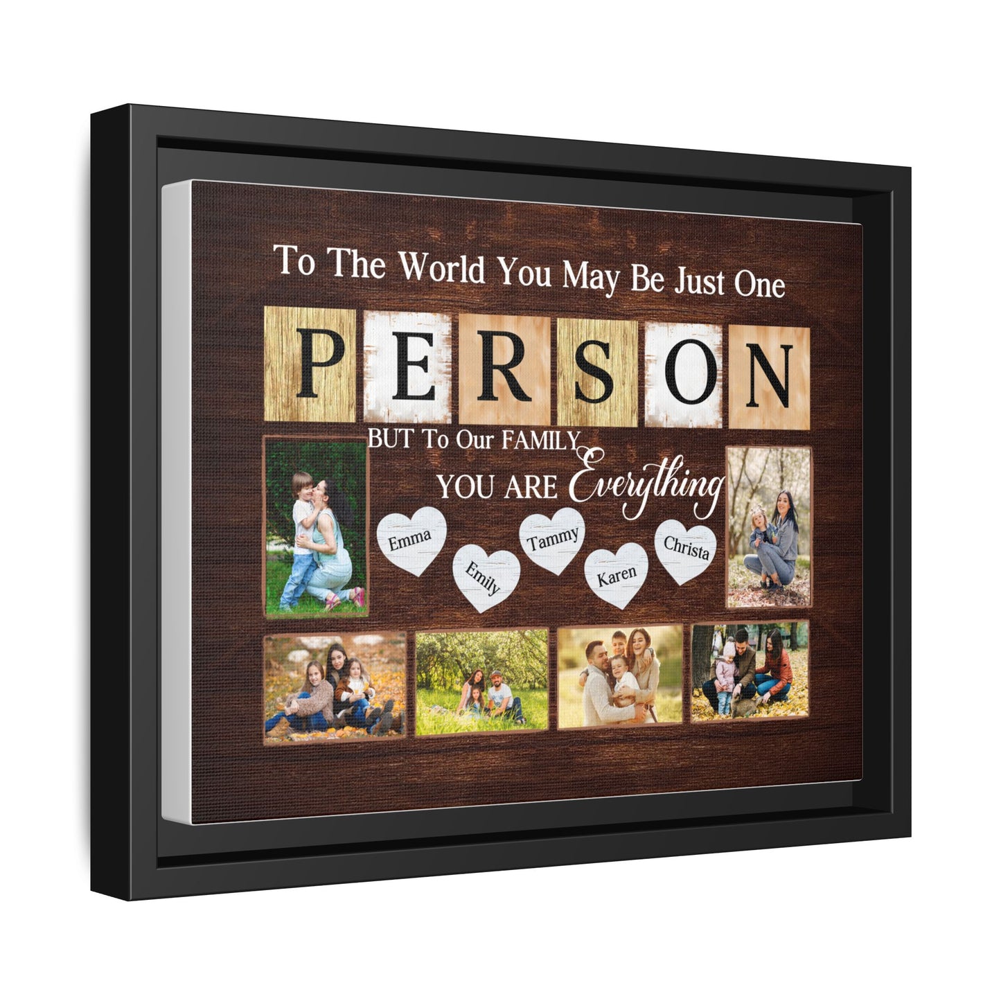 Personalized Family Canvas Art, Framed Wall Decor,