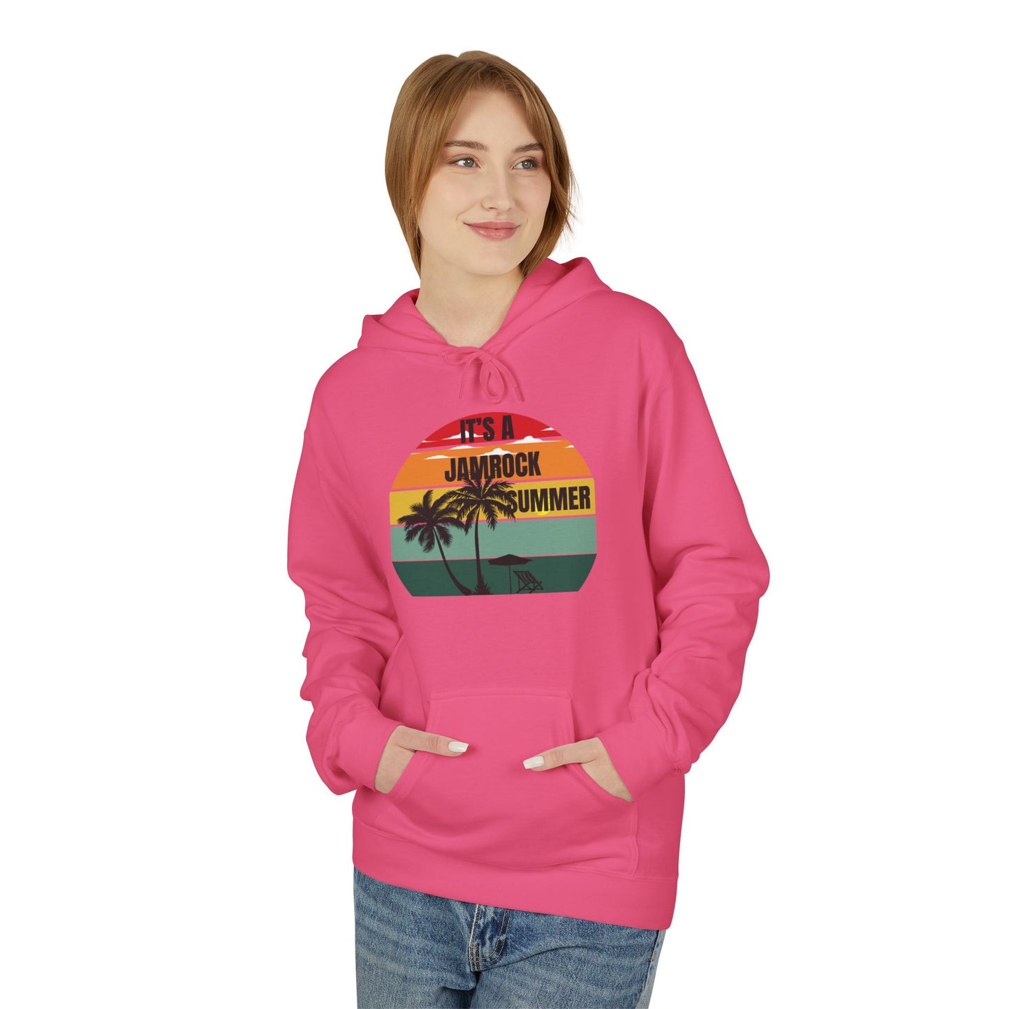 Retro Summer Vibes Hoodie, Travel Essentials, Unisex Casual Wear, Gifts for Her, Gifts for Him, Jamrock Summer Hoodie