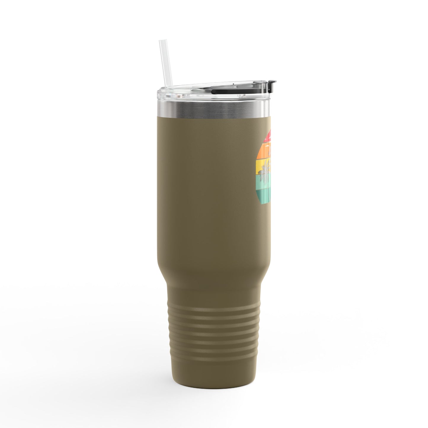Bright Jamrock Summer Insulated Travel Mug | 40oz Sipper for Road Trips, Beach Days, Outdoors, Camping, Gift for Travelers
