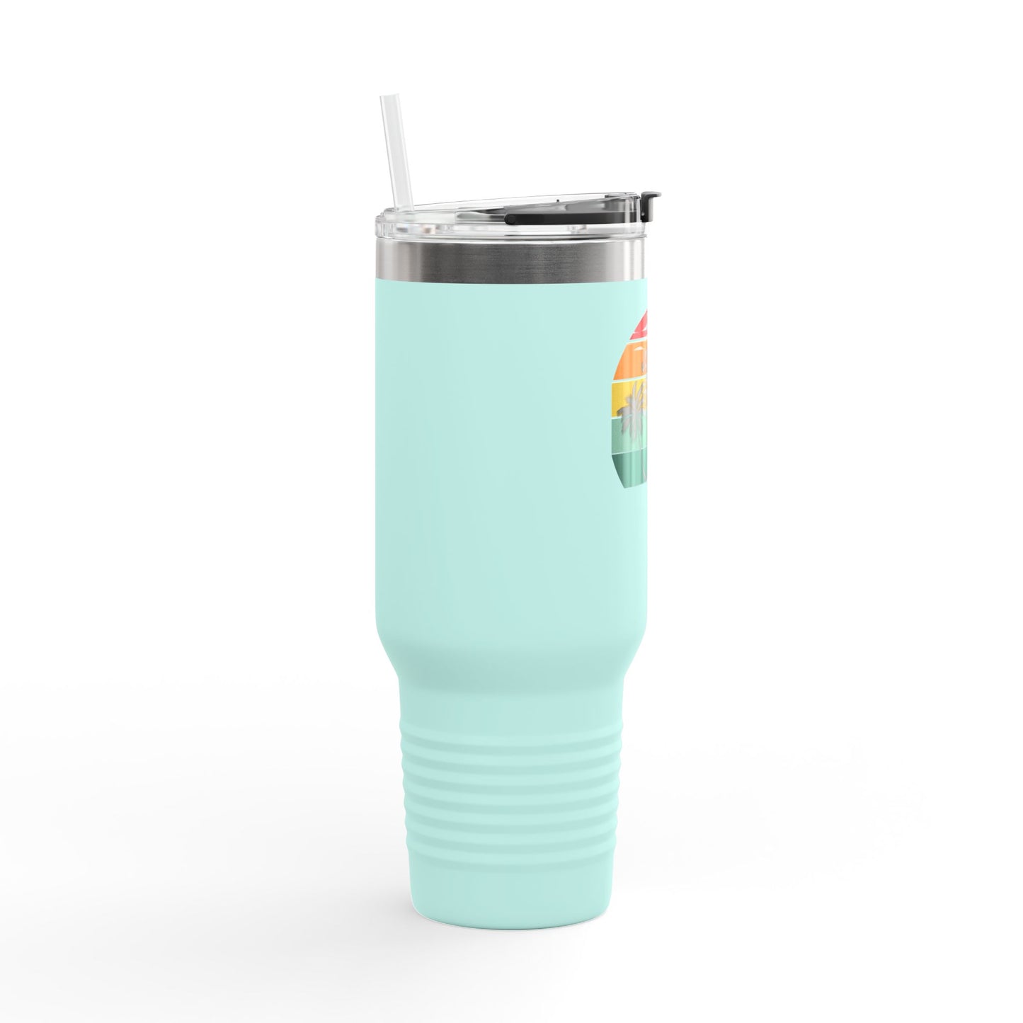 Bright Jamrock Summer Insulated Travel Mug | 40oz Sipper for Road Trips, Beach Days, Outdoors, Camping, Gift for Travelers