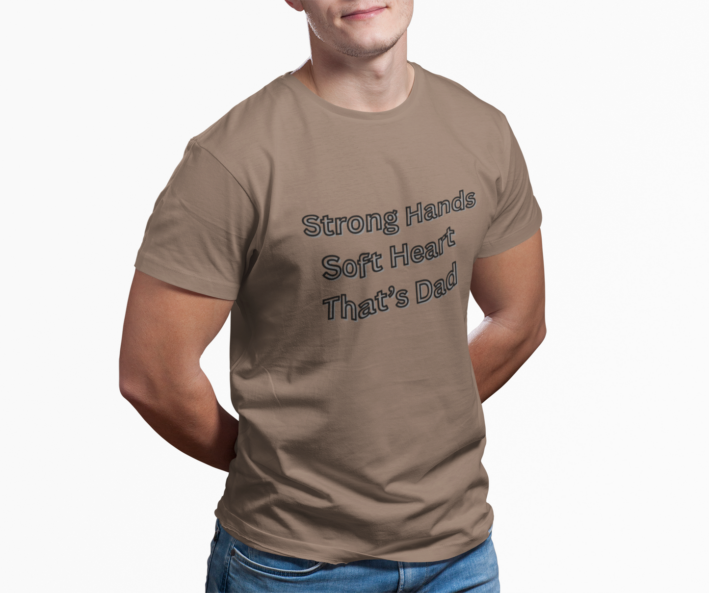 Strong Hands, Soft Heart Dad T-shirt Garment-Dyed Tee for Father's Day