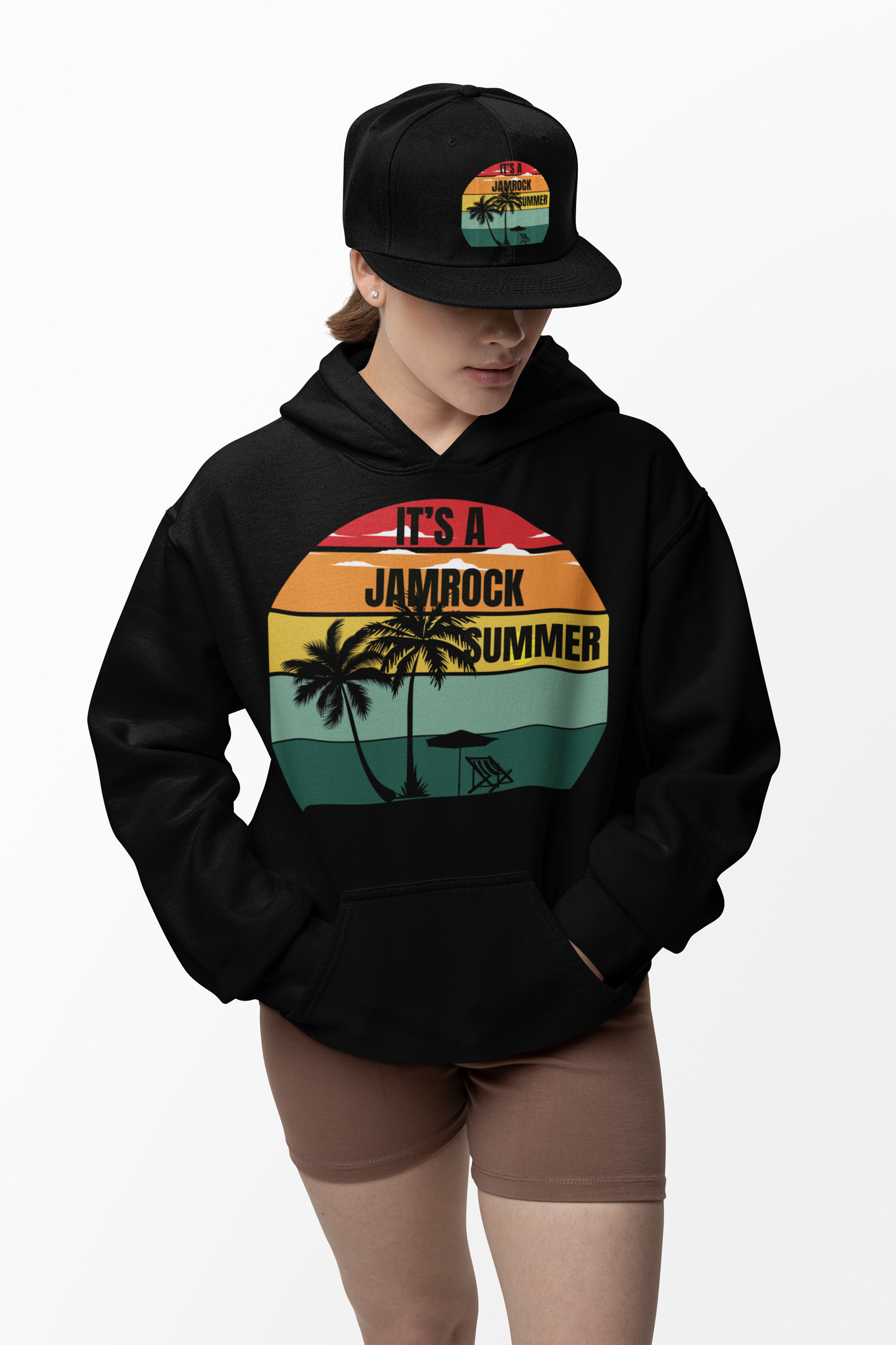Hoodie, Jamrock Summer Crop Cute Summer Fashion, Festival Wear, Vacation Style, Tropical Gift