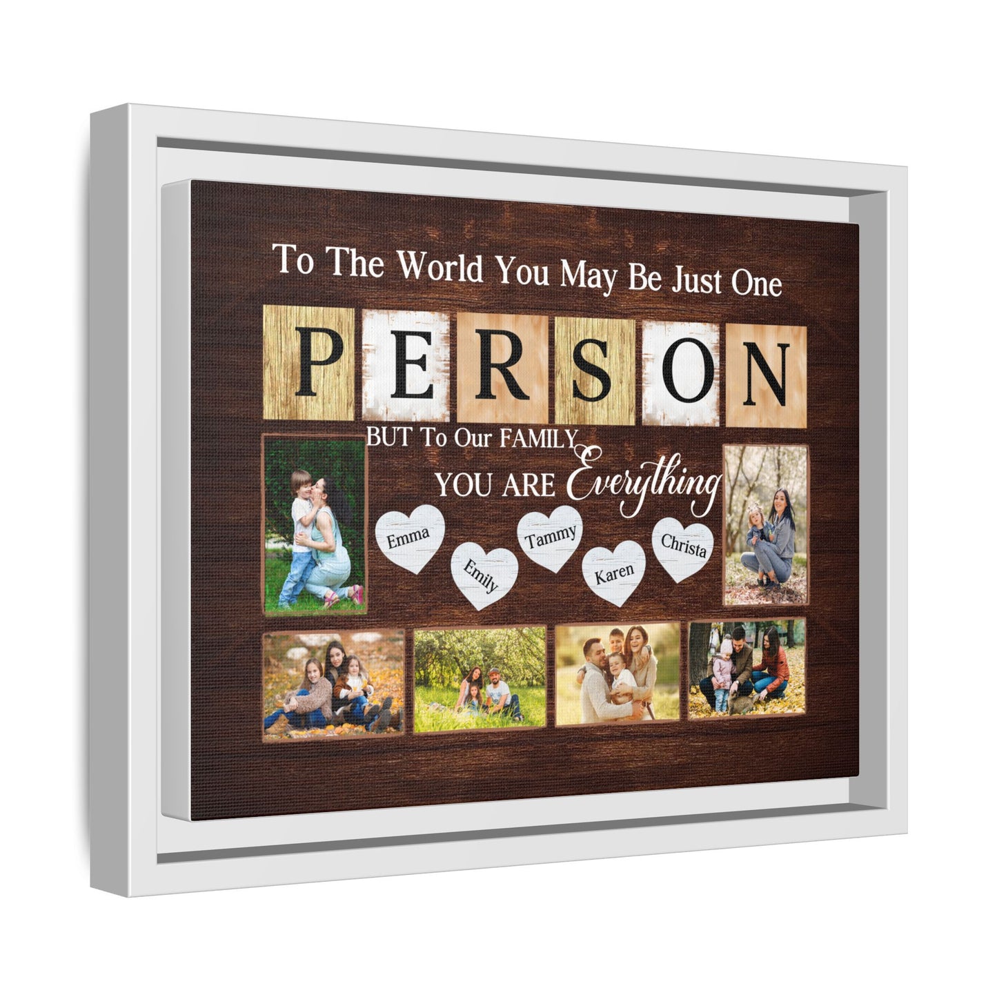 Personalized Family Canvas Art, Framed Wall Decor,