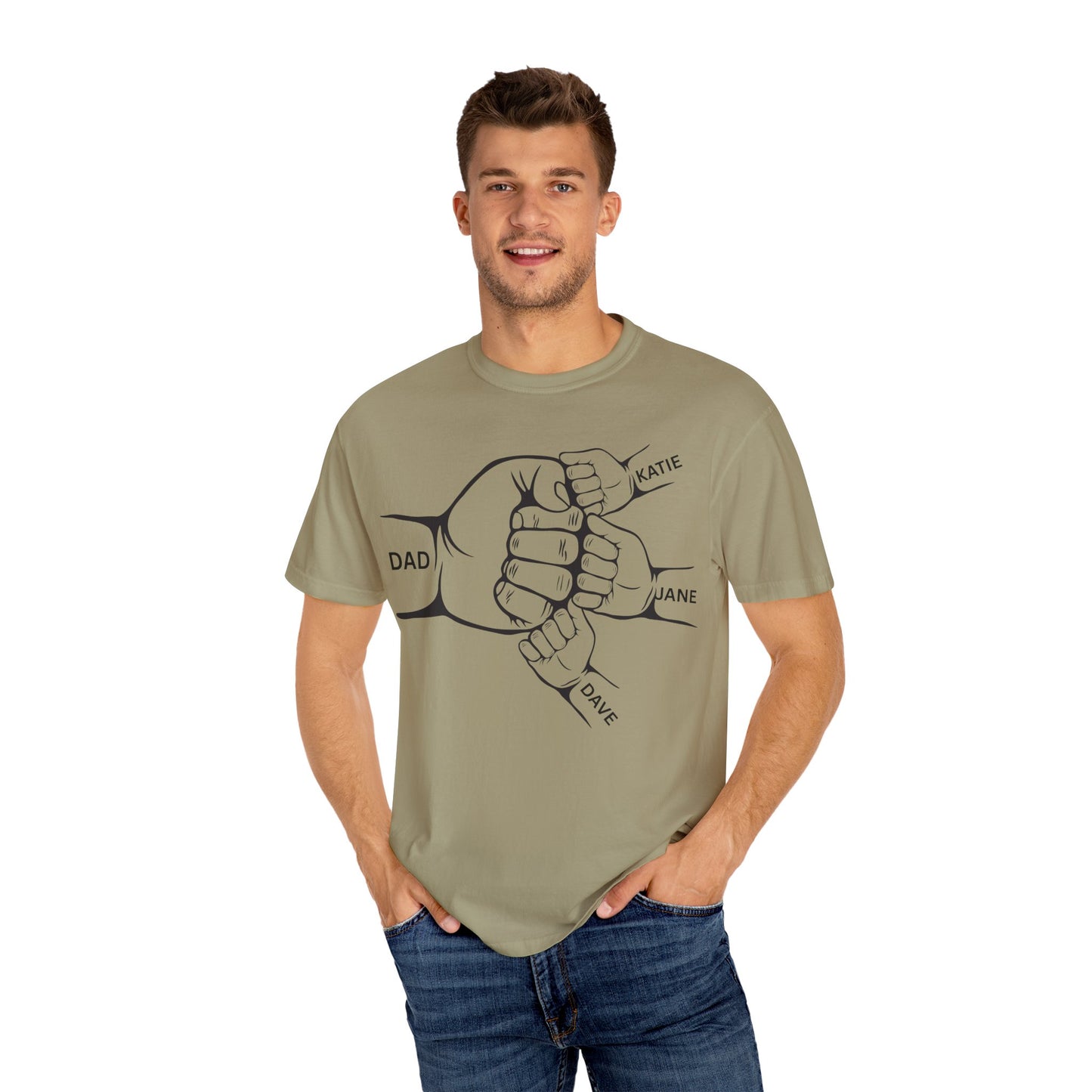 Father's Day Family Shirt, Personalized Dad Tee, Gift for Dad, Unisex Dad T-Shirt, Custom Family Names Shirt