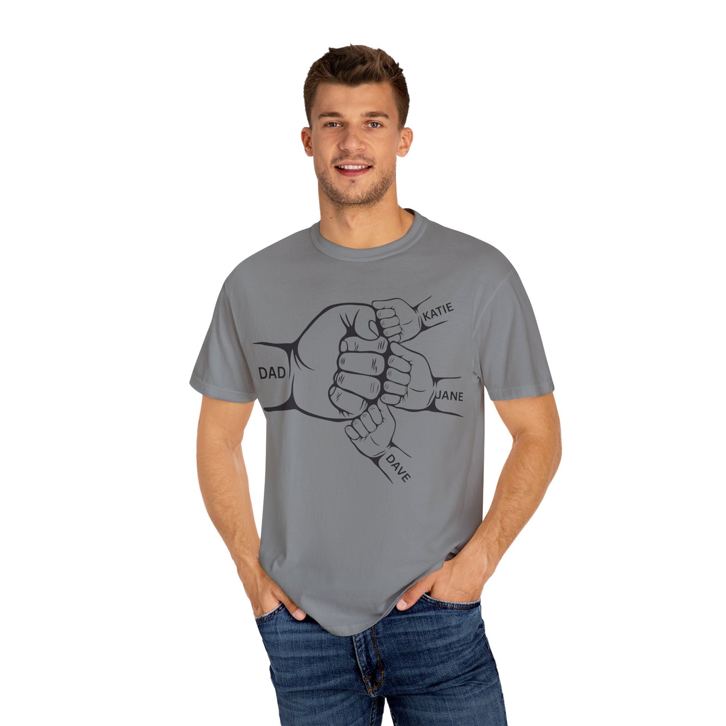 Father's Day Family Shirt, Personalized Dad Tee, Gift for Dad, Unisex Dad T-Shirt, Custom Family Names Shirt