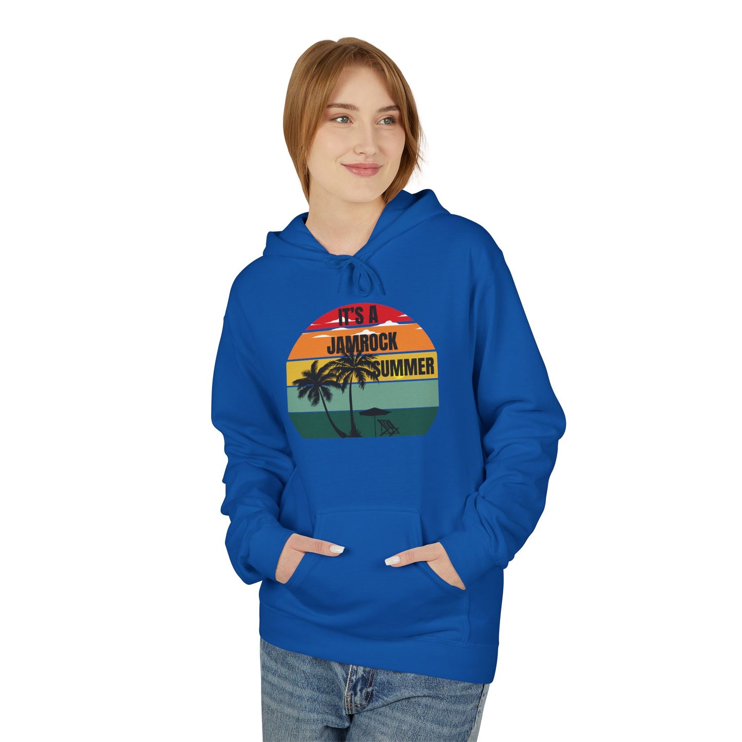 Retro Summer Vibes Hoodie, Travel Essentials, Unisex Casual Wear, Gifts for Her, Gifts for Him, Jamrock Summer Hoodie