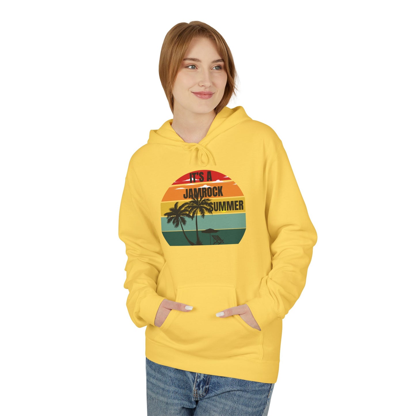 Retro Summer Vibes Hoodie, Travel Essentials, Unisex Casual Wear, Gifts for Her, Gifts for Him, Jamrock Summer Hoodie