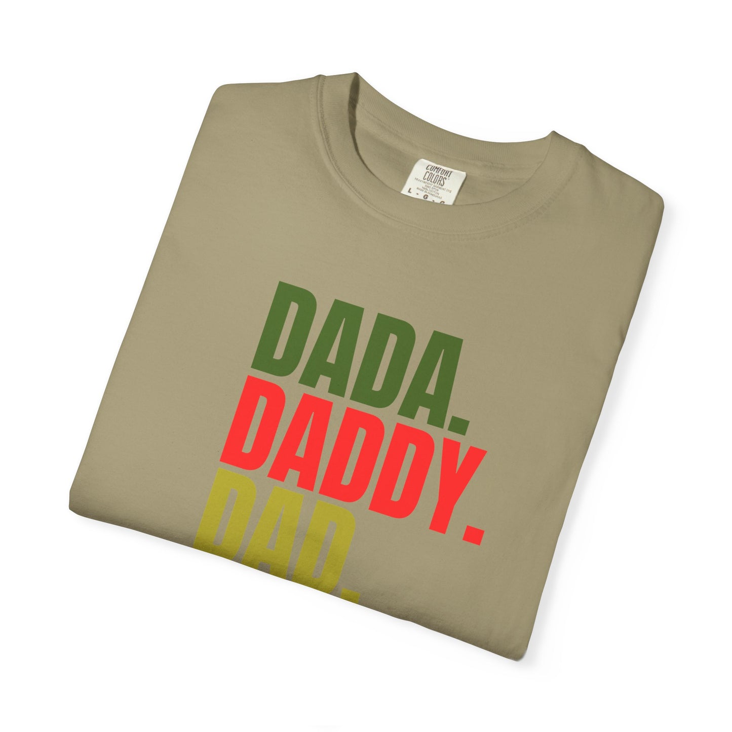 Funny Dad T-Shirt with Dada, Daddy, Dad, Bruh Text, Perfect for Father's Day, Dad Gifts, Men's Casual Wear, Gift for New Dads, Unisex Tee