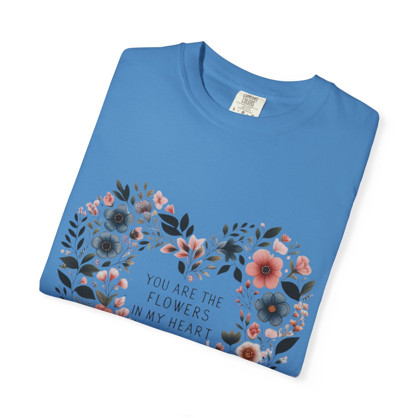 Floral Heart T-Shirt, Garden Shirt, Gift for Her, Mother's Day Tee, Casual Summer Apparel, Floral Graphic Top