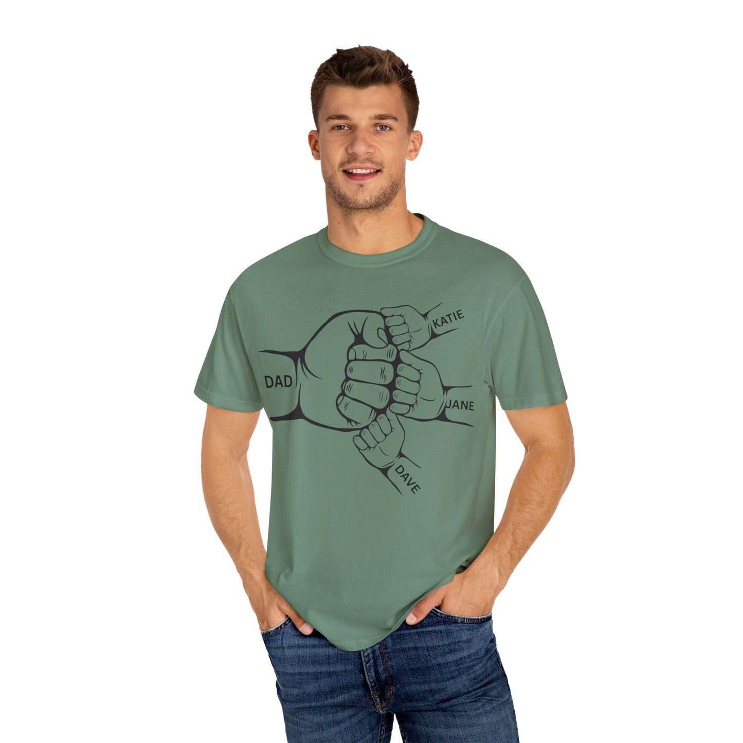 Father's Day Family Shirt, Personalized Dad Tee, Gift for Dad, Unisex Dad T-Shirt, Custom Family Names Shirt