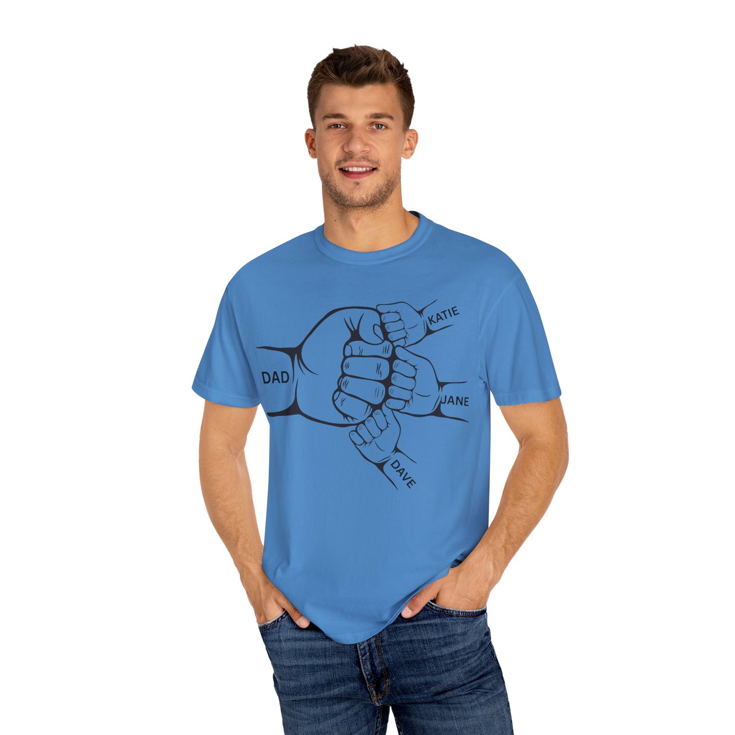 Father's Day Family Shirt, Personalized Dad Tee, Gift for Dad, Unisex Dad T-Shirt, Custom Family Names Shirt