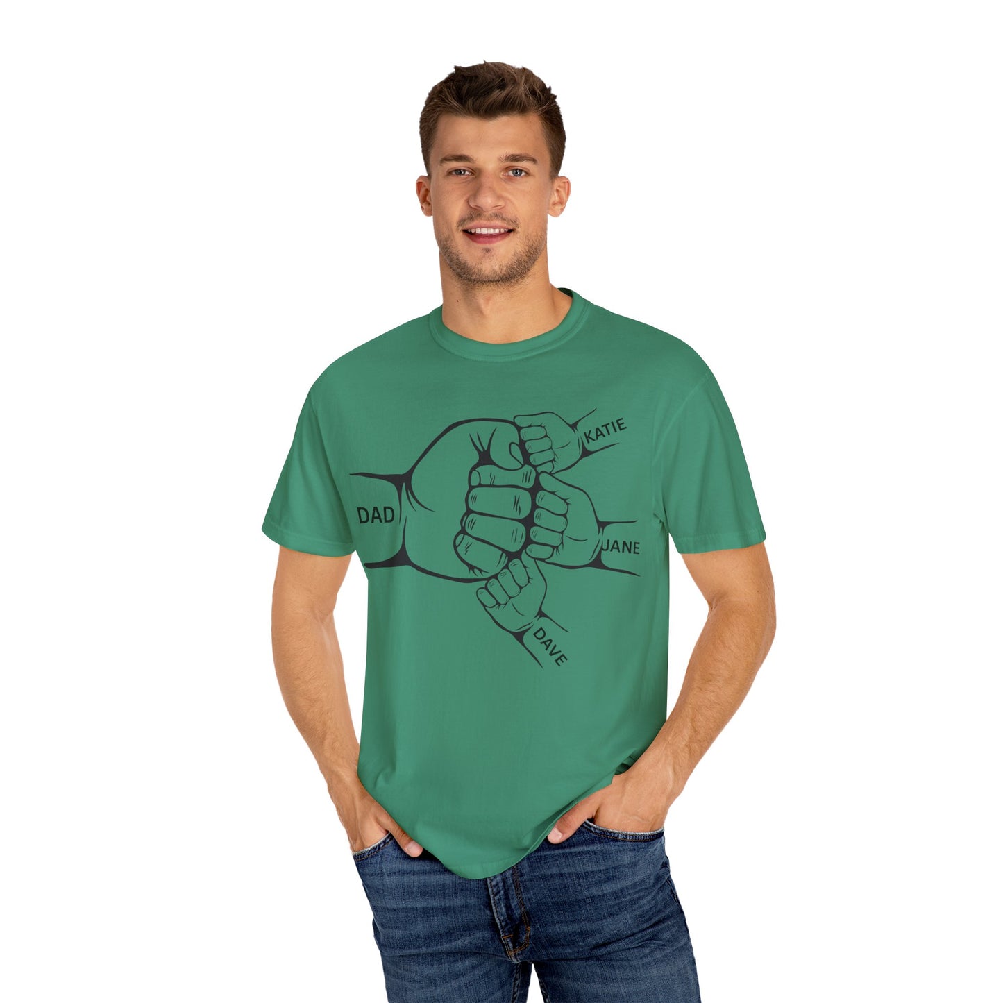 Father's Day Family Shirt, Personalized Dad Tee, Gift for Dad, Unisex Dad T-Shirt, Custom Family Names Shirt