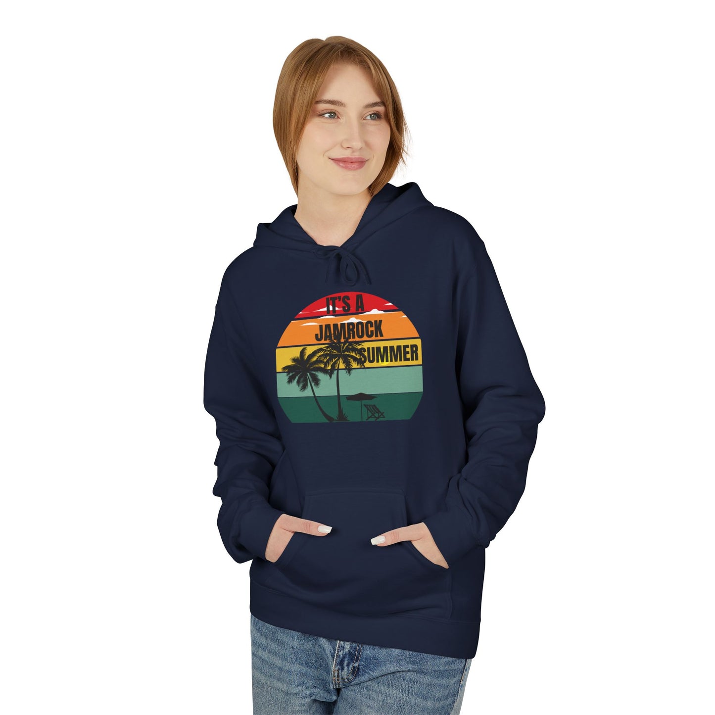 Retro Summer Vibes Hoodie, Travel Essentials, Unisex Casual Wear, Gifts for Her, Gifts for Him, Jamrock Summer Hoodie