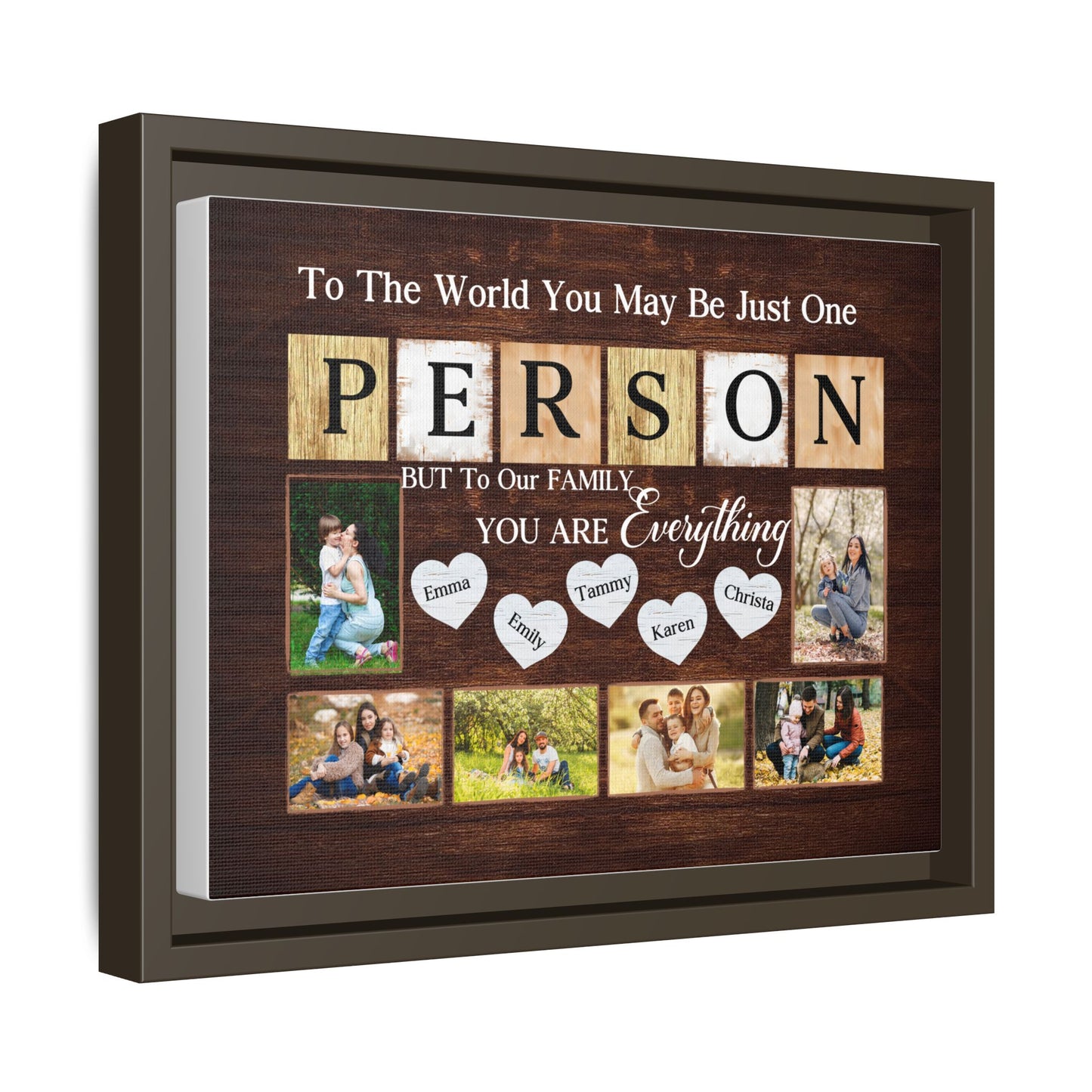 Personalized Family Canvas Art, Framed Wall Decor,