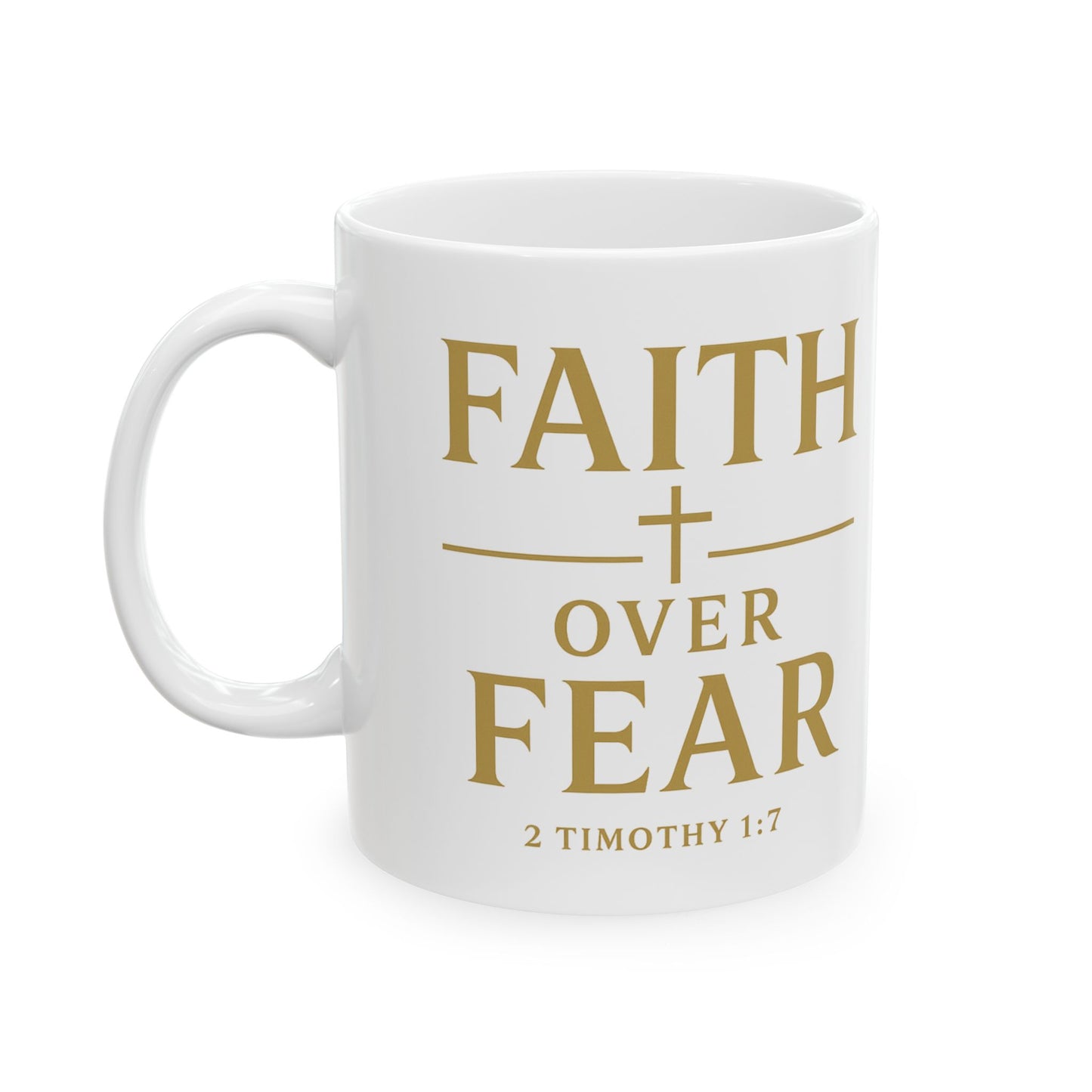 Elegant Gold Quote Ceramic Mug - Perfect Gift for Coffee Lovers, Inspirational Mug, 11oz, 15oz, Faith, Family