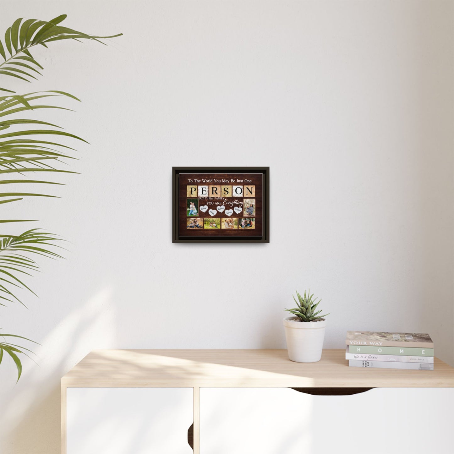 Personalized Family Canvas Art, Framed Wall Decor,