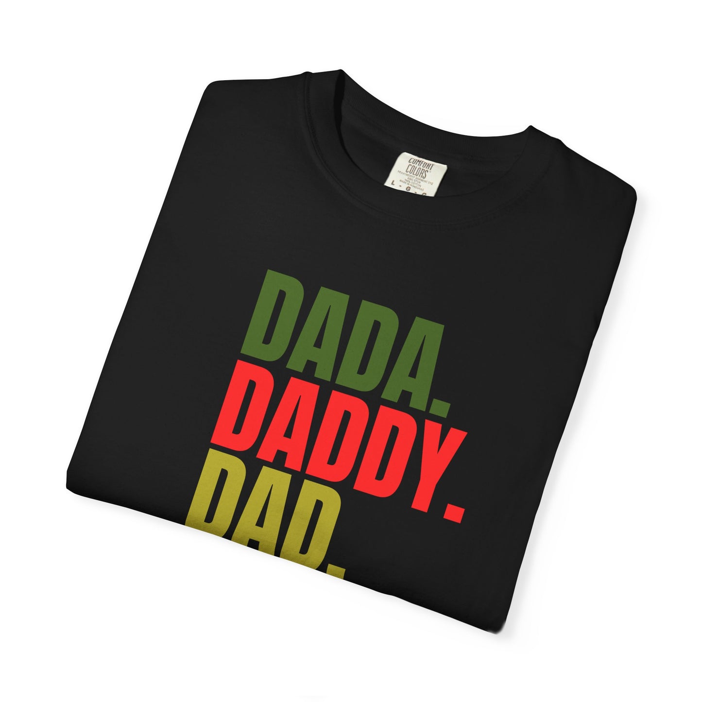 Funny Dad T-Shirt with Dada, Daddy, Dad, Bruh Text, Perfect for Father's Day, Dad Gifts, Men's Casual Wear, Gift for New Dads, Unisex Tee