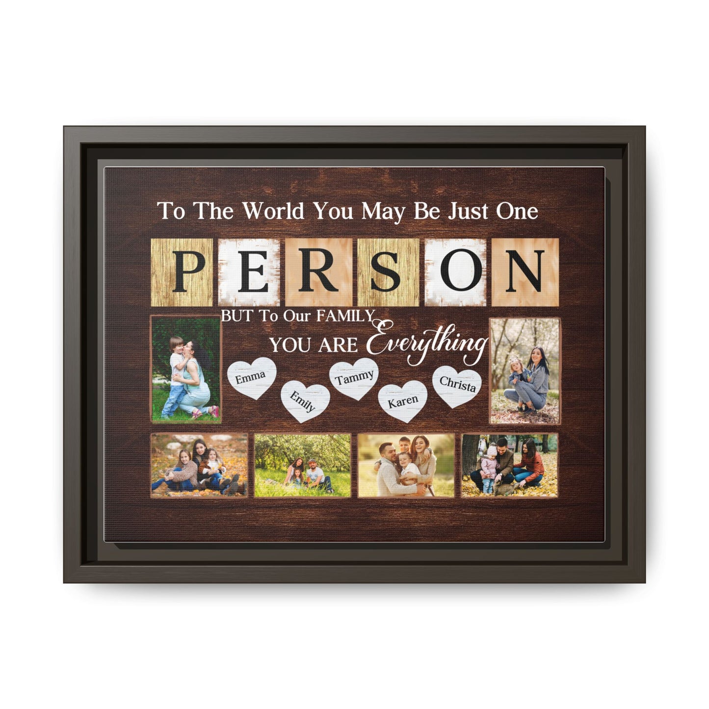 Personalized Family Canvas Art, Framed Wall Decor,