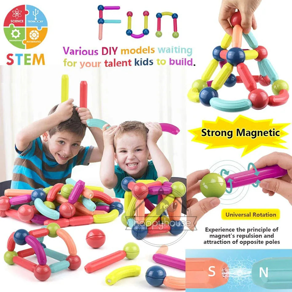 STEM Magnetic Building Toys β Educational Construction Set for Children