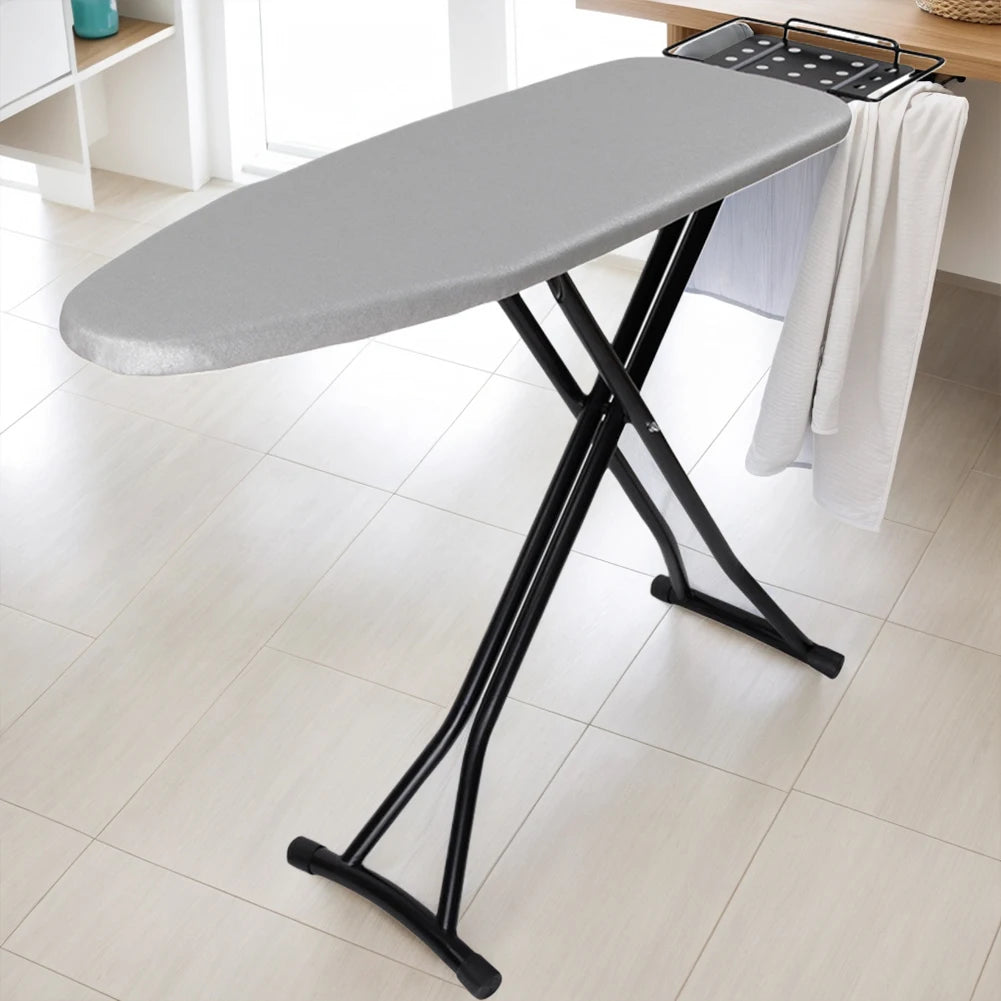 Heavy Duty Compact Iron Board Height Adjustable Ironing Board with Iron Rest Metal Frame Lightweight Ironing Board Non-Slip Legs