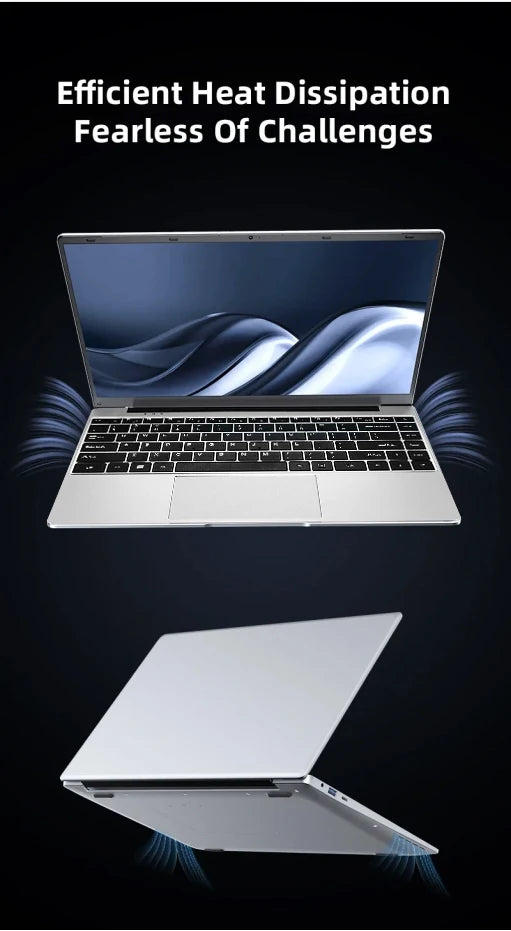 Portable 14.1'' Slim Laptop Gamer Intel N4000 180° Windows 11 12GB RAM 512GB 1TB SSD 1920*1080 Office Study Computer PC