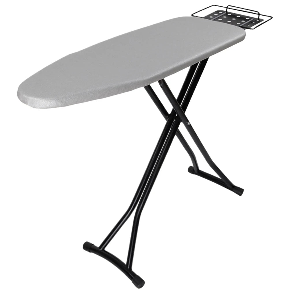 Heavy Duty Compact Iron Board Height Adjustable Ironing Board with Iron Rest Metal Frame Lightweight Ironing Board Non-Slip Legs