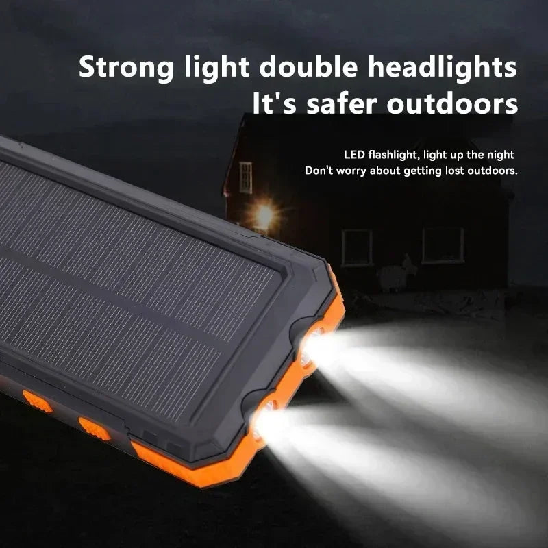200000mAh Large Capacity Solar Power Bank Fast Charging Portable Charger External Battery for IPhone Samsun Xiaomi Powerbank