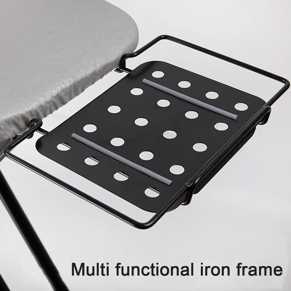 Heavy Duty Compact Iron Board Height Adjustable Ironing Board with Iron Rest Metal Frame Lightweight Ironing Board Non-Slip Legs