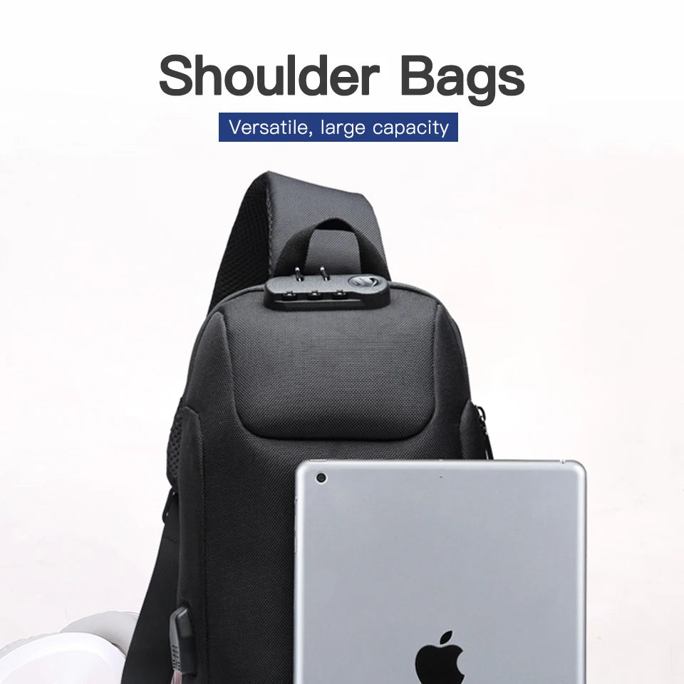 OZUKO Multifunction Shoulder Bag Men Anti-theft Crossbody Messenger Bags for Male Waterproof Short Trip Sling Bag Man Chest Pack