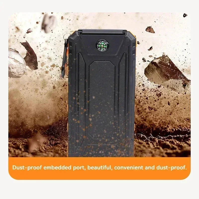 200000mAh Large Capacity Solar Power Bank Fast Charging Portable Charger External Battery for IPhone Samsun Xiaomi Powerbank