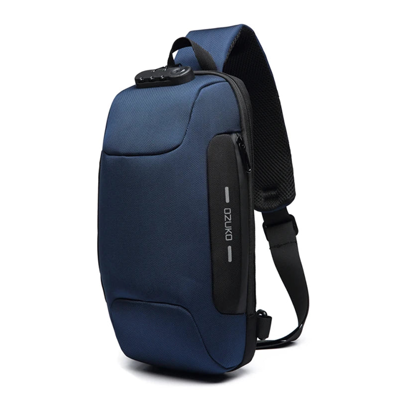 OZUKO Multifunction Shoulder Bag Men Anti-theft Crossbody Messenger Bags for Male Waterproof Short Trip Sling Bag Man Chest Pack