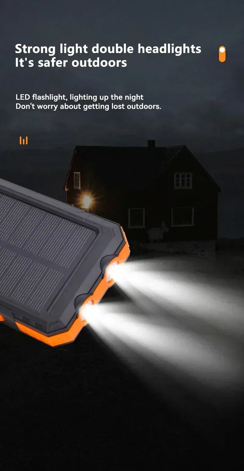 200000mAh Large Capacity Solar Power Bank Fast Charging Portable Charger External Battery for IPhone Samsun Xiaomi Powerbank