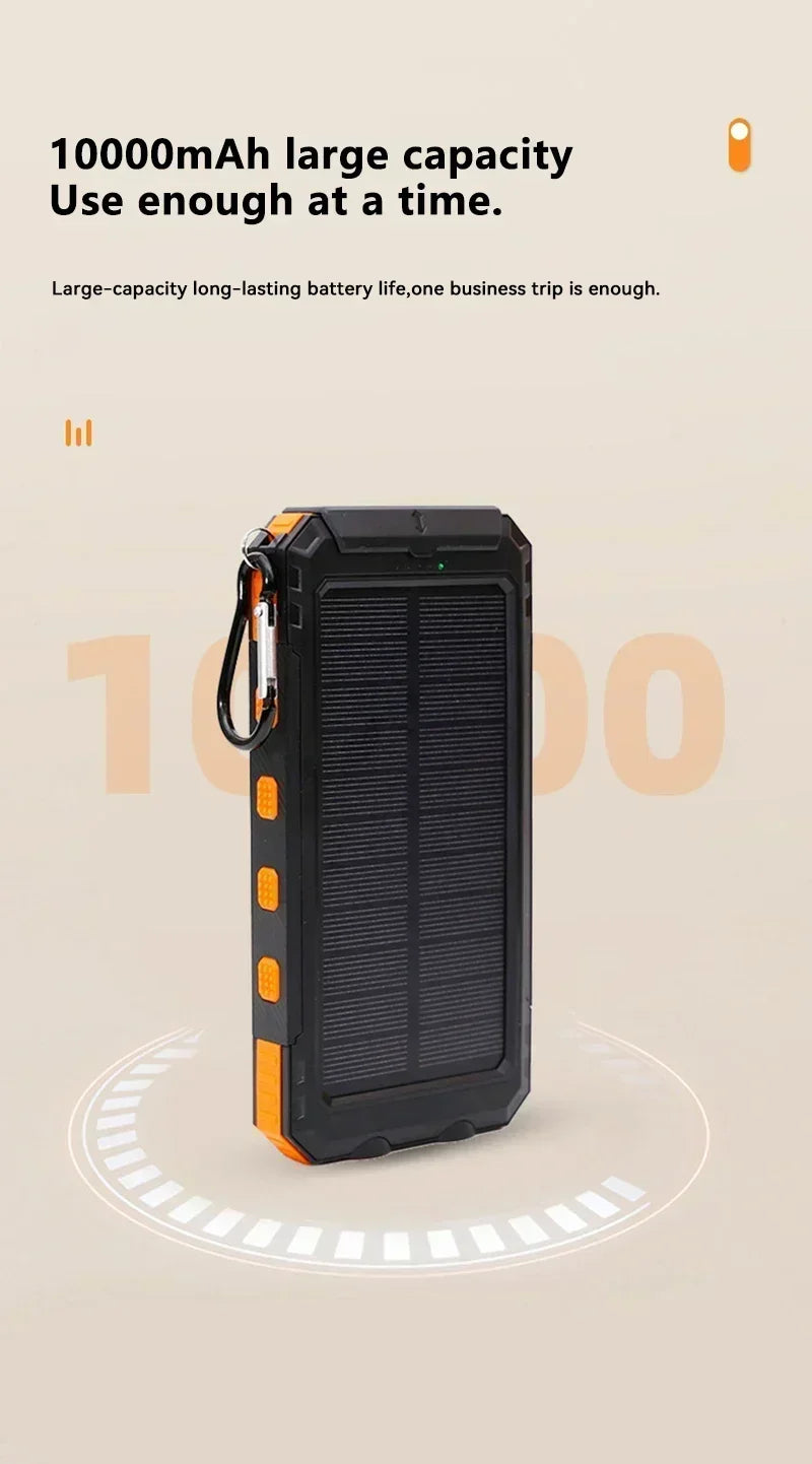 200000mAh Large Capacity Solar Power Bank Fast Charging Portable Charger External Battery for IPhone Samsun Xiaomi Powerbank