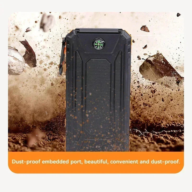 200000mAh Large Capacity Solar Power Bank Fast Charging Portable Charger External Battery for IPhone Samsun Xiaomi Powerbank