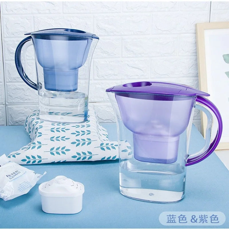 Household Filter Kettle with 1 Filter Device Alkaline Activated Carbon Water Purifier and Timer Clean Non-toxic Filter Wate 3.5L